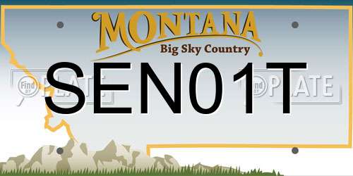 SEN01T Montana License Plate