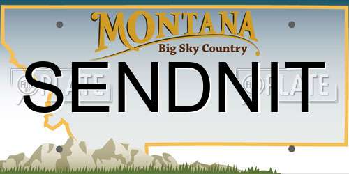 SENDNIT Montana License Plate