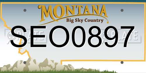 SEO0897 Montana License Plate
