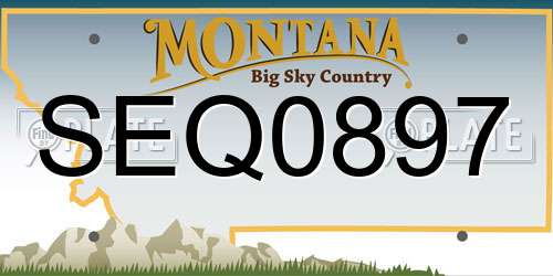 SEQ0897 Montana License Plate