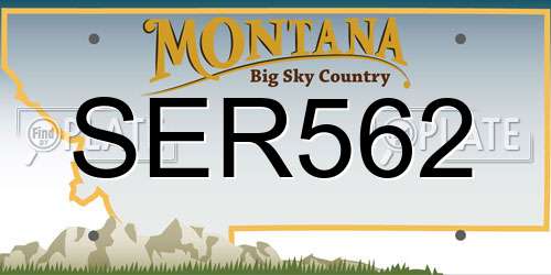 SER562 Montana License Plate