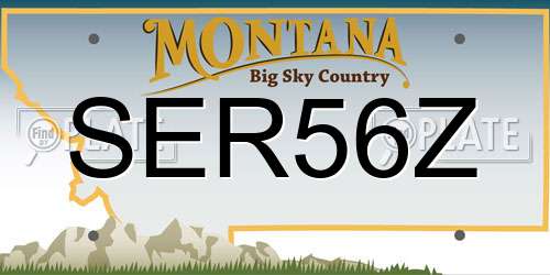 SER56Z Montana License Plate