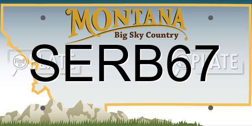 SERB67 Montana License Plate