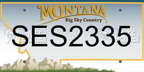 SES2335 Montana License Plate