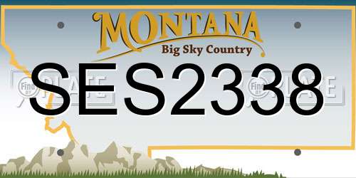 SES2338 Montana License Plate