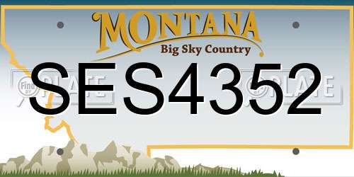 SES4352 Montana License Plate