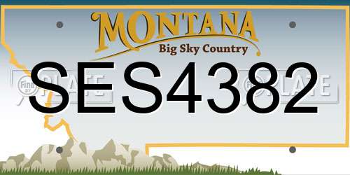SES4382 Montana License Plate