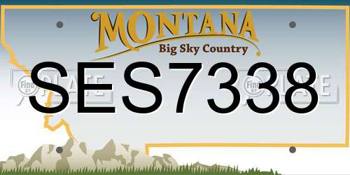 SES7338 Montana License Plate