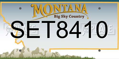 SET8410 Montana License Plate