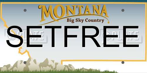 SETFREE Montana License Plate