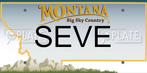 SEVE Montana License Plate