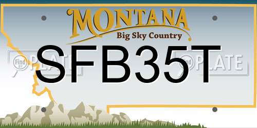 SFB35T Montana License Plate