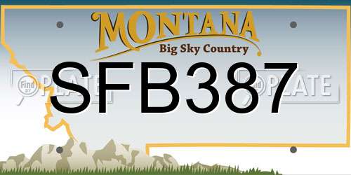 SFB387 Montana License Plate