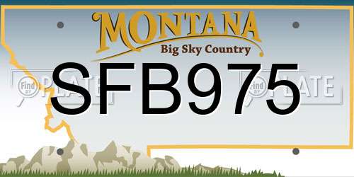 SFB975 Montana License Plate