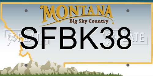 SFBK38 Montana License Plate