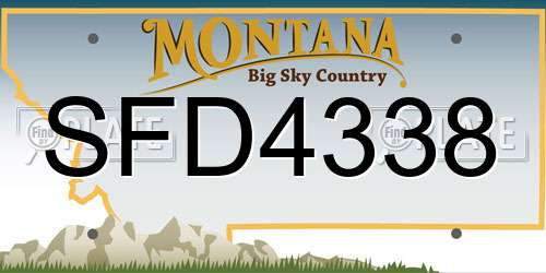 SFD4338 Montana License Plate