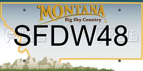 SFDW48 Montana License Plate