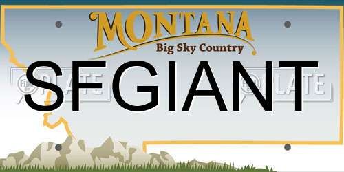 SFGIANT Montana License Plate