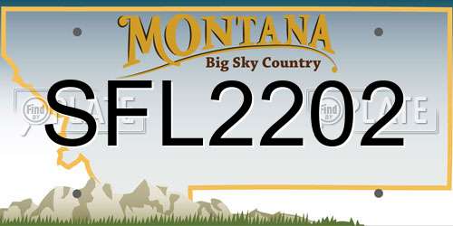 SFL2202 Montana License Plate