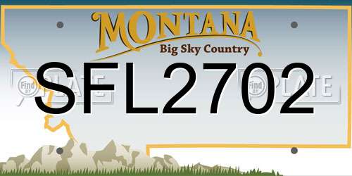 SFL2702 Montana License Plate