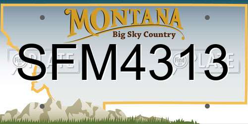 SFM4313 Montana License Plate