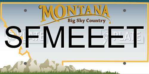 SFMEEET Montana License Plate