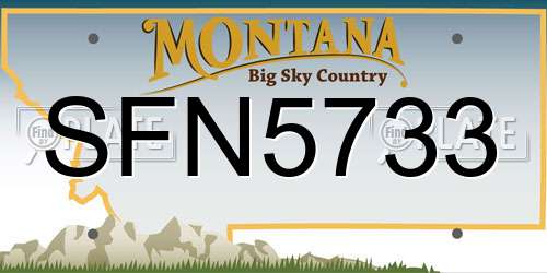 SFN5733 Montana License Plate