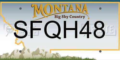 SFQH48 Montana License Plate