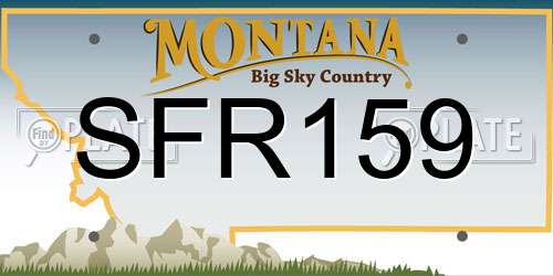 SFR159 Montana License Plate