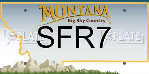 SFR7 Montana License Plate