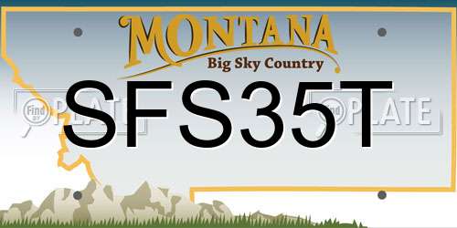 SFS35T Montana License Plate