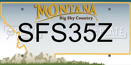 SFS35Z Montana License Plate