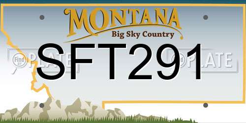 SFT291 Montana License Plate
