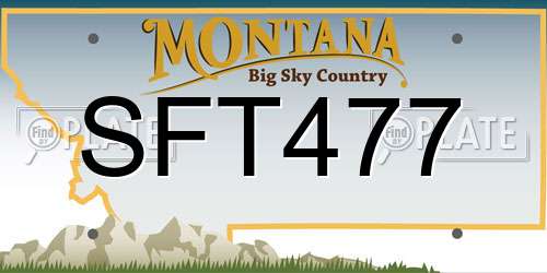 SFT477 Montana License Plate