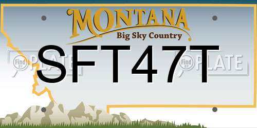 SFT47T Montana License Plate