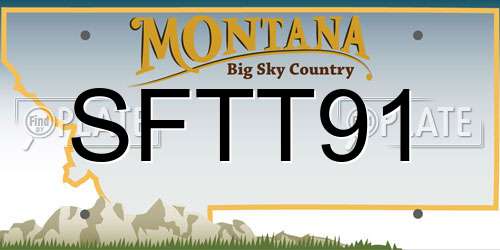 SFTT91 Montana License Plate
