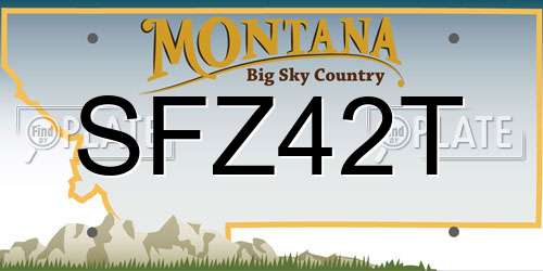 SFZ42T Montana License Plate