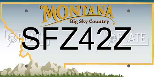 SFZ42Z Montana License Plate