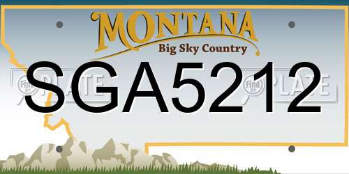 SGA5212 Montana License Plate