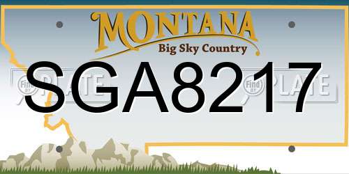 SGA8217 Montana License Plate