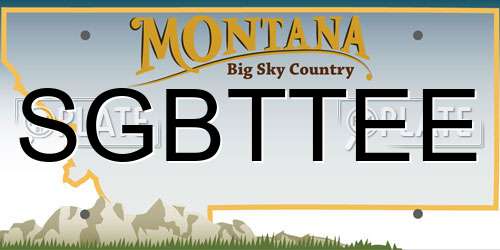 SGBTTEE Montana License Plate