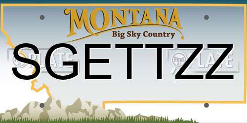 SGETTZZ Montana License Plate