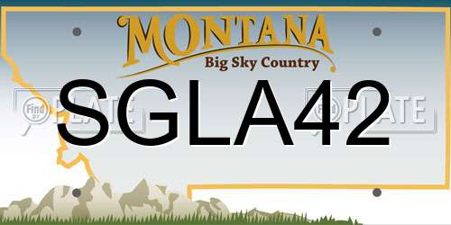 SGLA42 Montana License Plate
