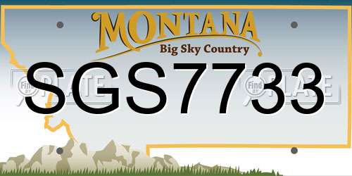 SGS7733 Montana License Plate