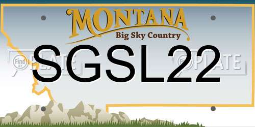 SGSL22 Montana License Plate