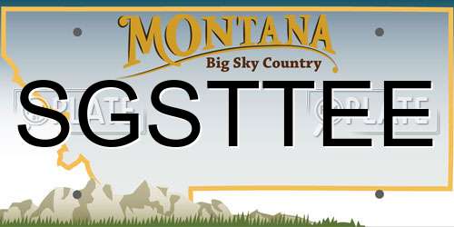 SGSTTEE Montana License Plate
