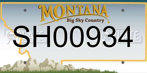 SH00934 Montana License Plate