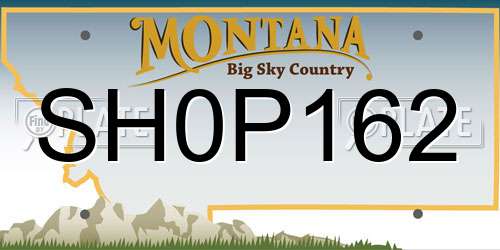 SH0P162 Montana License Plate