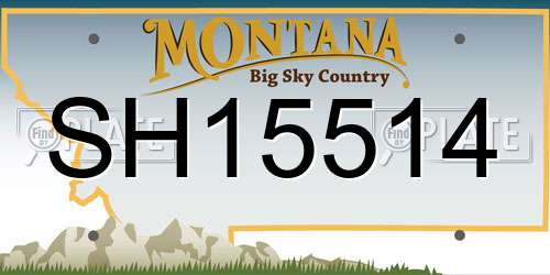 SH15514 Montana License Plate