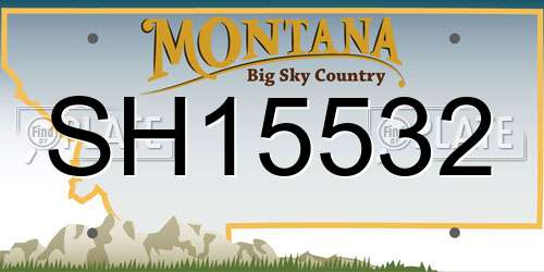 SH15532 Montana License Plate